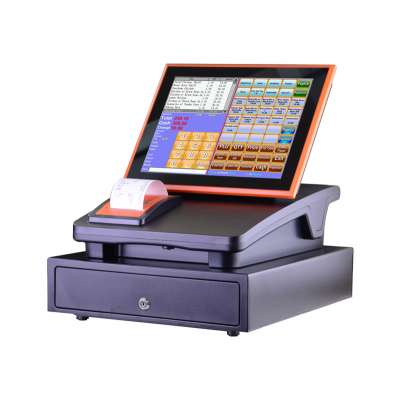 new fashion point of sale terminal with touch screen ,thermal printer, cash drawer ,application software ,Operating system